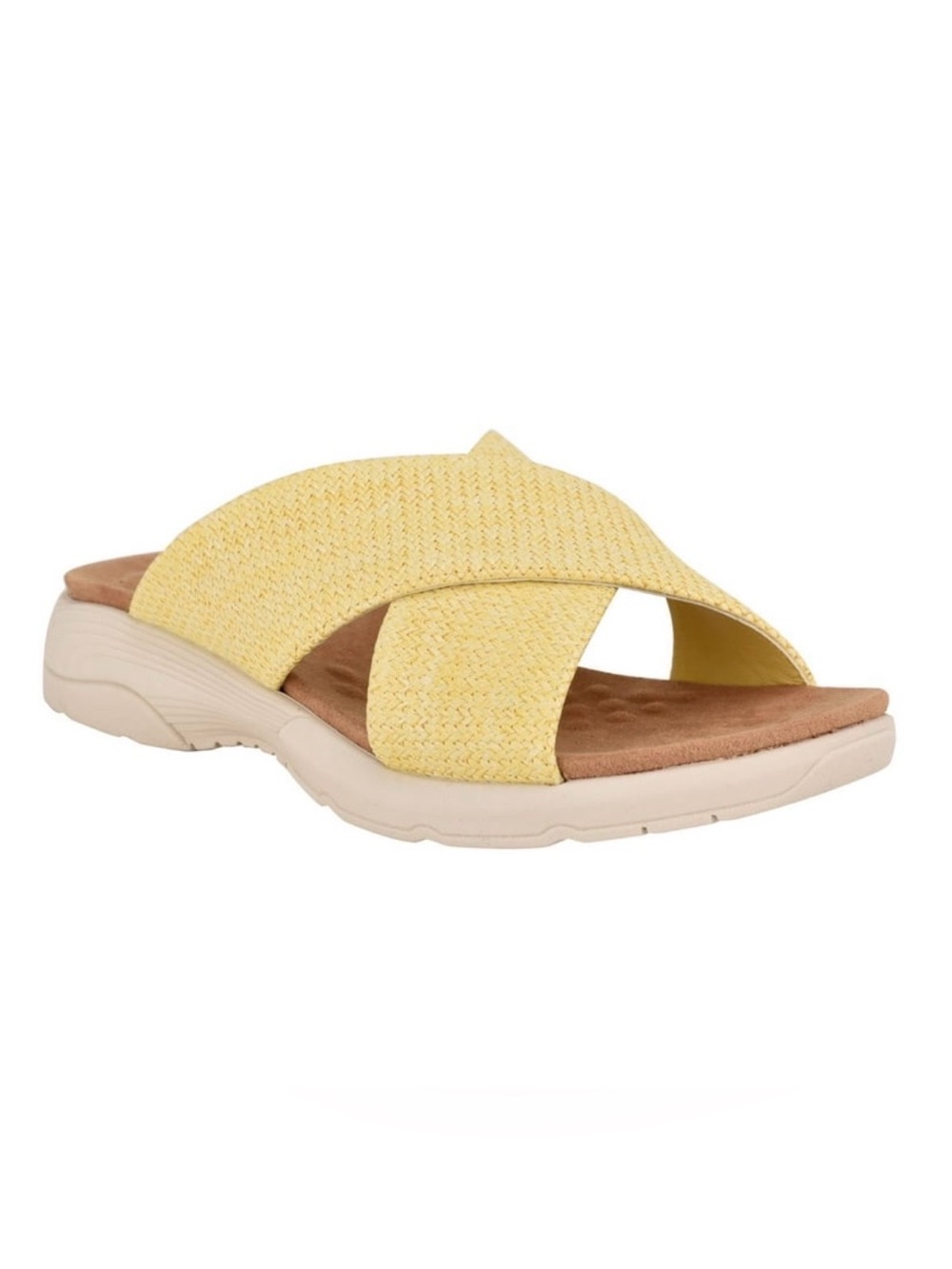 Easy Spirit Tait Women's yellow Sandal Arch Support comfort size 9